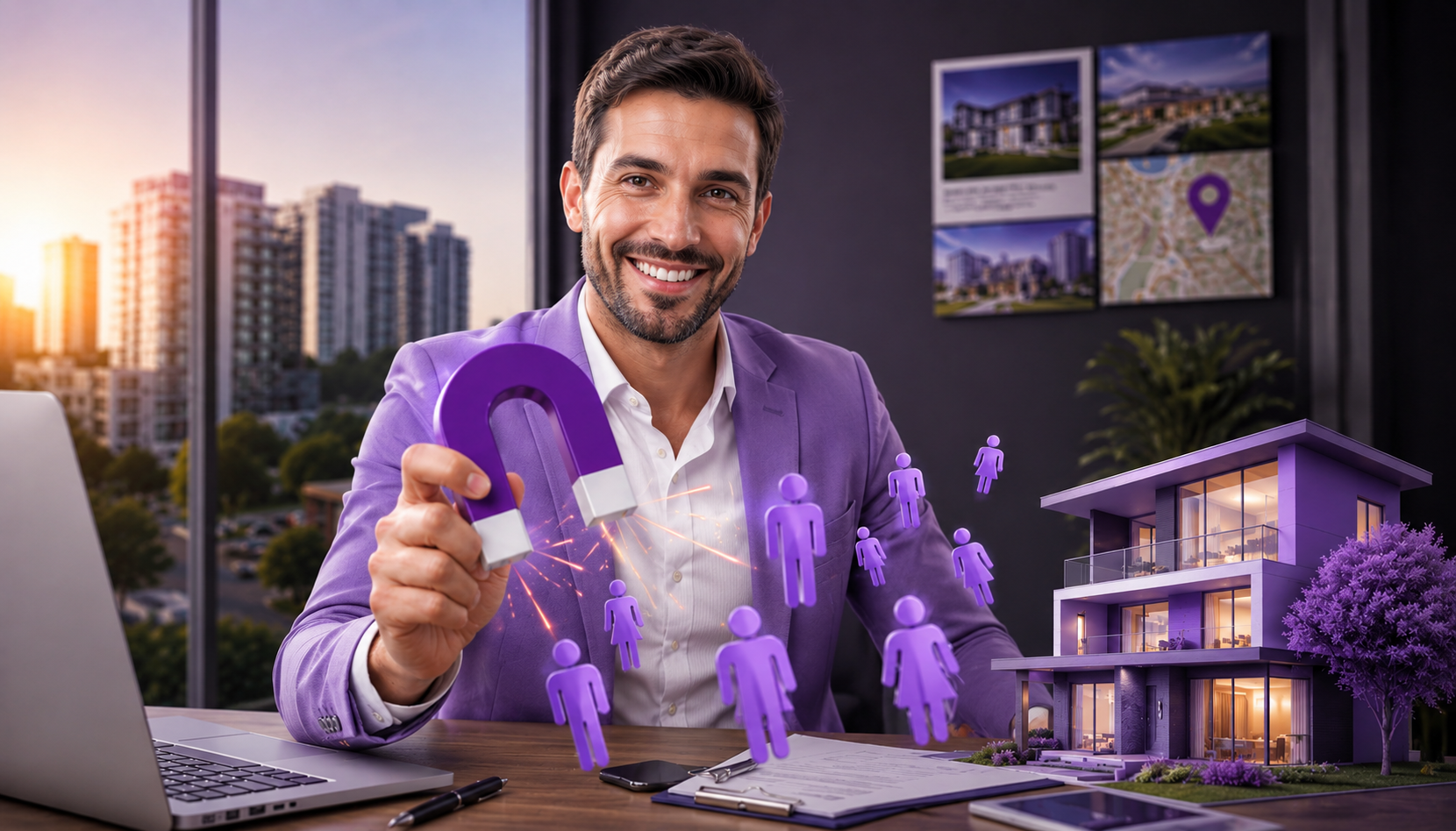 Equipe de imobiliária parceira da Soluzi